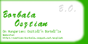 borbala osztian business card